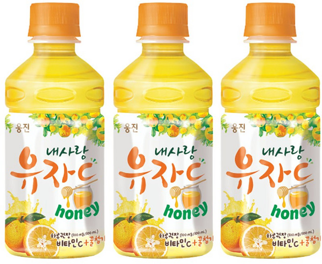 웅진 내사랑유자C, 280ml, 6개