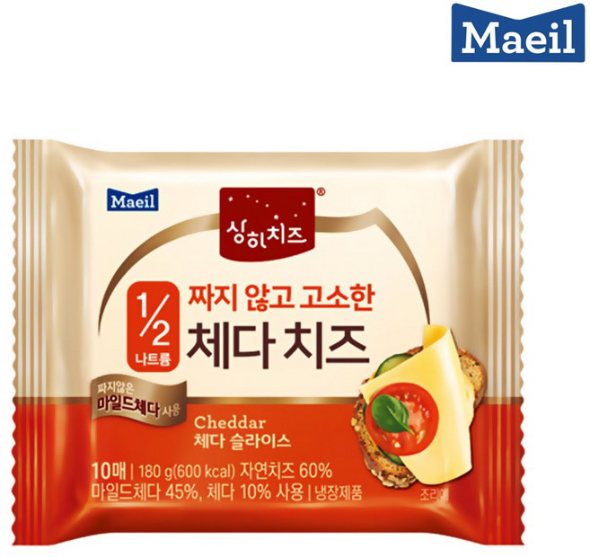 상하치즈 짜지않고 고소한치즈 180G 10매 4팩(총 40매), 4개