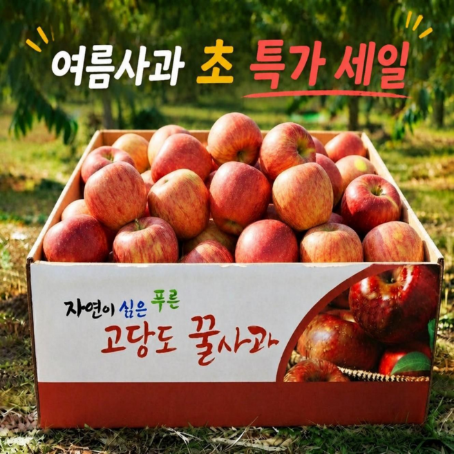 [여름초특가] 50박스한정 고당도 부사사과 꿀사과, 1박스, 5kg