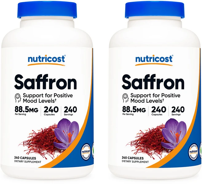 뉴트리코스트 Saffron 샤프란 추출물 88.5mg 240캡슐 2개, 240정 - 쿠팡