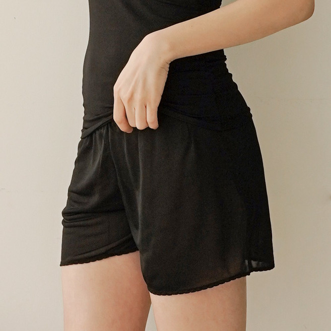 엘라운지 국산 인견 빅사이즈 와이드 속바지 2세트