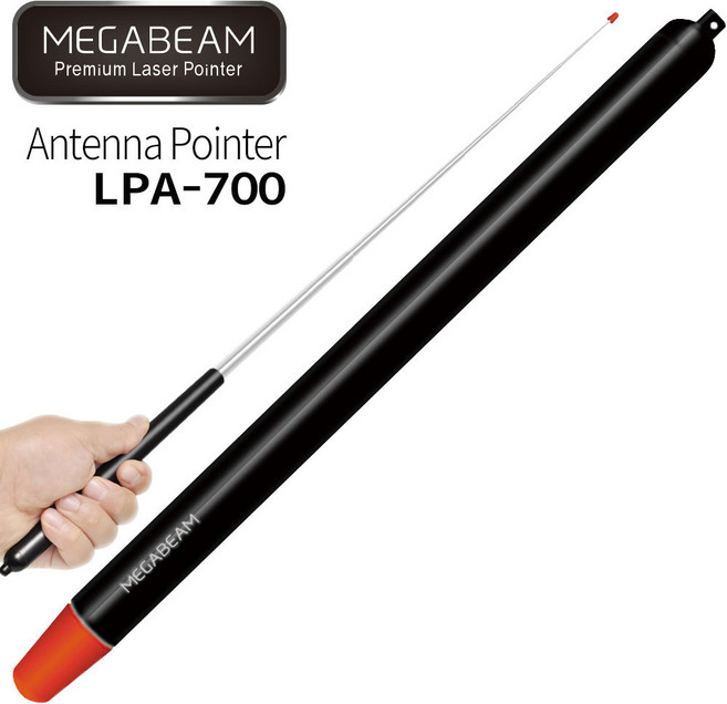 크고 튼튼한 7단 120cm 안테나 지시봉 블랙, 1개