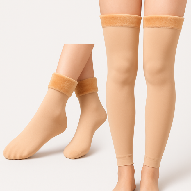 한파대비 남여공용 방한 기모 레그워머 기모양말 세트