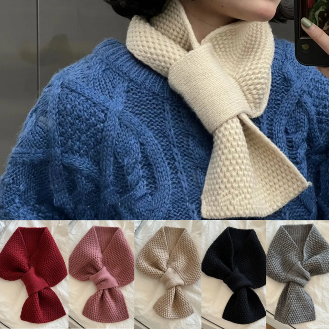 니트 쁘띠 와플 목도리 얇은 머플러 1+1