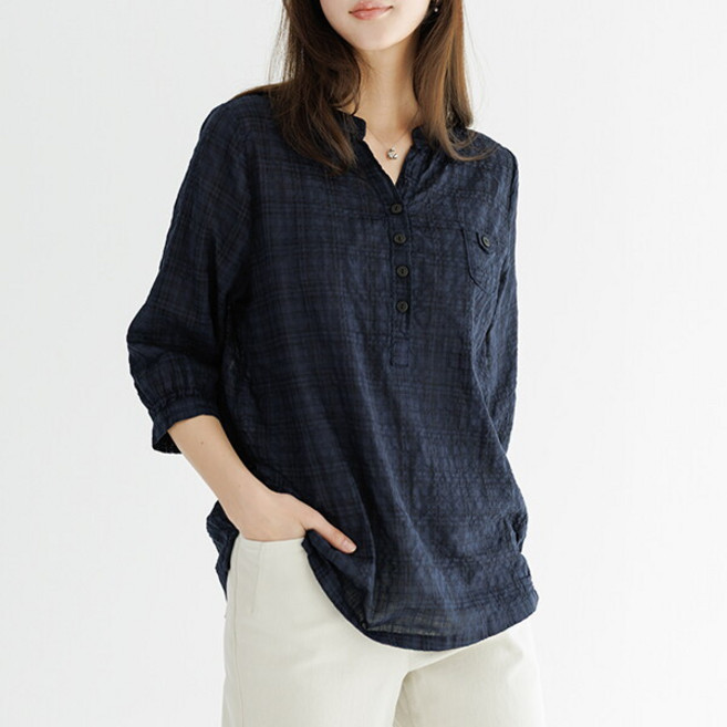 [데드라] (~110size)데이딘반오픈블라우스 TBF3036