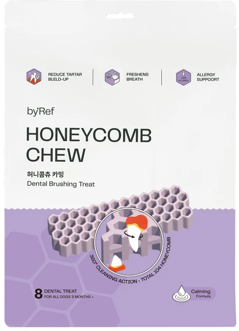 바이레프 강아지 허니콤츄 덴탈껌, 카밍M, 128g, 1개 - 쿠팡