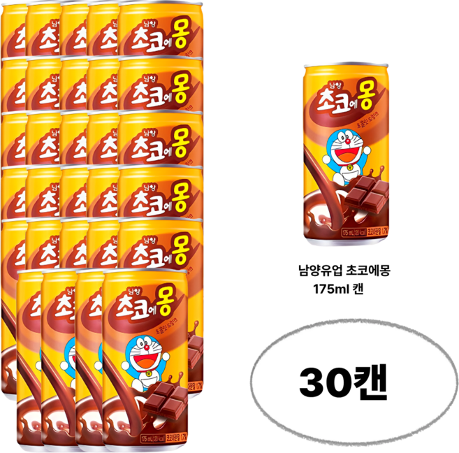 초코에몽 초코우유, 175ml, 60개