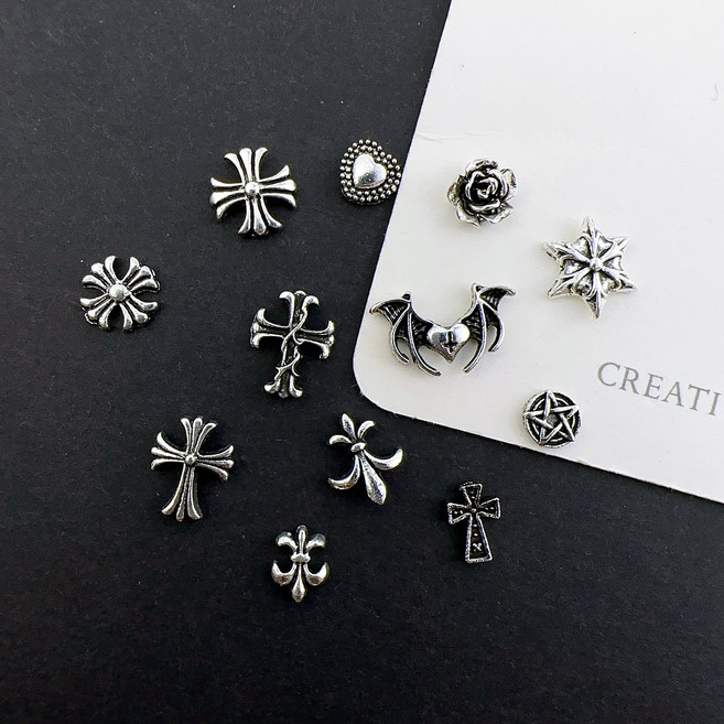 크로스 레트로엔틱 네일파츠, 1개, 실버