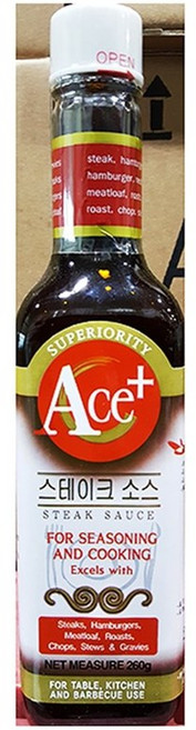거대마켓 에이스 스테이크소스(코리아 260ml)X2 | 케찹 빕스스테이크소스, 1개