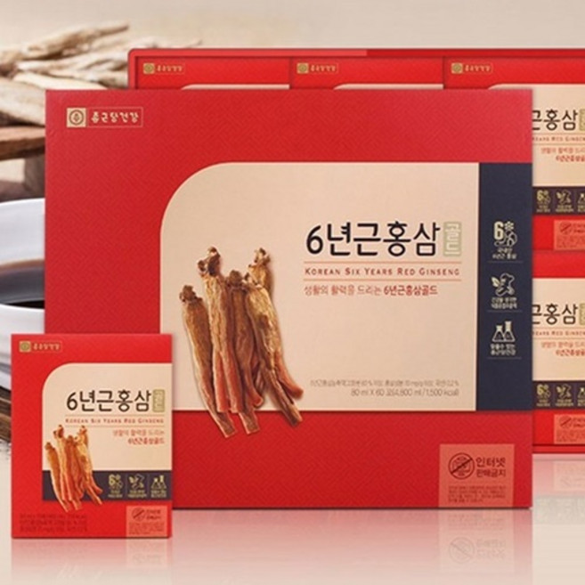 종근당 건강 6년근 홍삼 골드 국산 홍삼액 당귀 구기자 천궁 복령 계피 감초 추출액 파우치 제품 면역력 증진 피로회복 건강식품 추석 설날 명절 선물세트 부모님 생신 선물용 홍삼세트, 4.8L, 3개