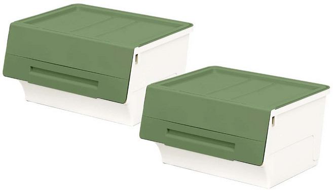 리빙앤트리 펠리컨 리빙박스 대형, 그린, 2개