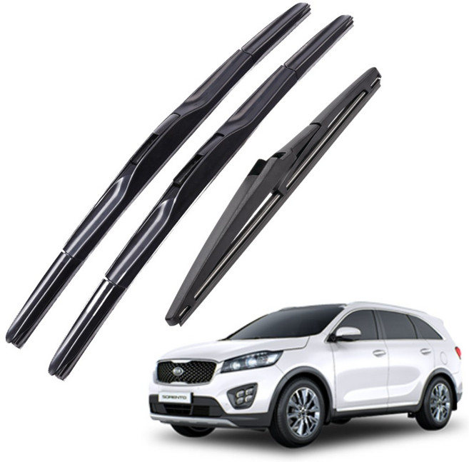 기아 자동차 호환 올뉴 더뉴 쏘렌토 R MQ4 전차종 차량용 하이브리드 와이퍼 윈도우브러쉬 전면 후방 1+1+1, 올뉴 쏘렌토(14~20)-1SD650+400mm, FR200(12인치)올뉴 쏘렌토 마스터-14~20