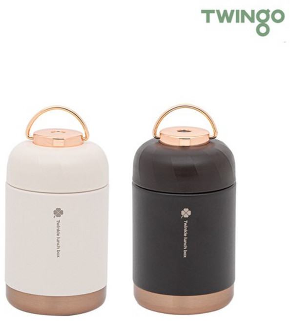 트윙고 뉴~트윙클 보온도시락 죽통 450ml, 화이트