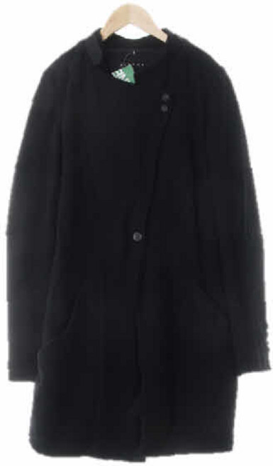 5539 시슬리 블랙 울혼방 언발차이나넥라이트롱코트 [95]