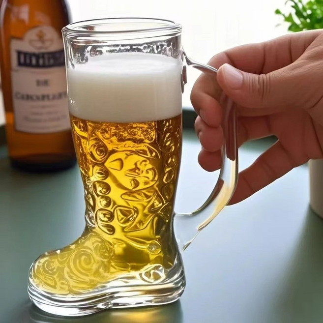 PJB 호프집 생 맥주잔 손잡이맥주잔 투명 글라스 500ml, 1개