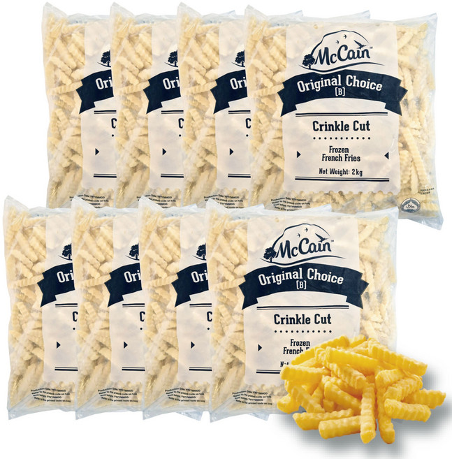 맥케인 크링클컷 감자튀김 2kg 주름감자 줄무늬감자, 8개