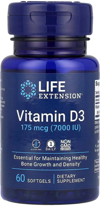 라이프 익스텐션 비타민D3 7000IU 소프트젤 Life Extension Vitamin D3, 5개, 60정