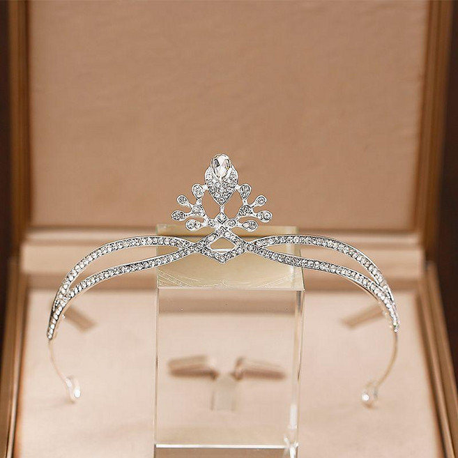 新娘皇冠巴洛克頭飾結婚復古髮飾王冠公主婚紗生日配飾, 1個, shengri款式七