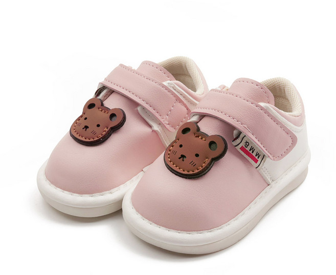 풋풋 부끄러운 곰돌이 삑삑이 베이비운동화 유아운동화 보행기신발 걸음마신발 돌아기신발 유아삑삑이신발 소리나는운동화