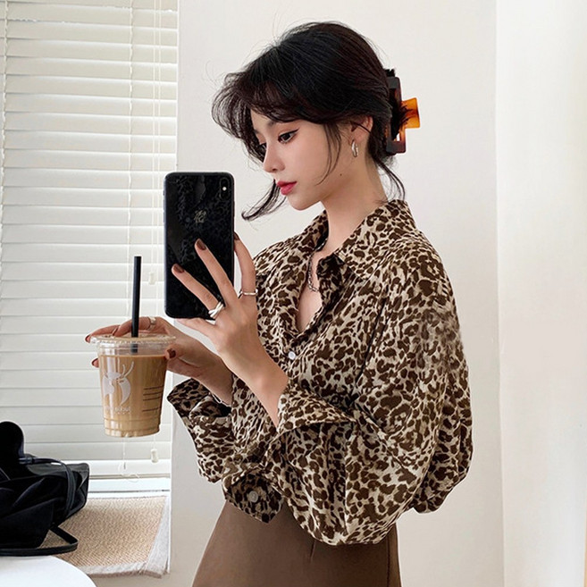 메이킹유 JY05010레오파드셔츠