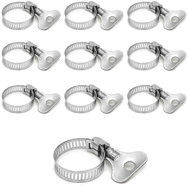 아이베란다 호스밴드 스텐 나비밴드 호스 수도꼭지 조임, 10개