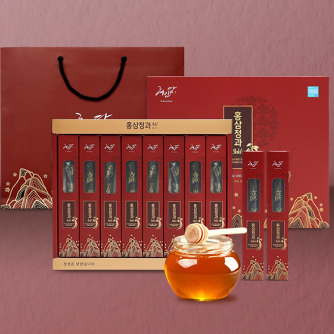 혜인담 홍삼정과 골드 30g x 8개 선물 세트 부모님 단체 답례품 골프 등산 간식, 1개, 1정