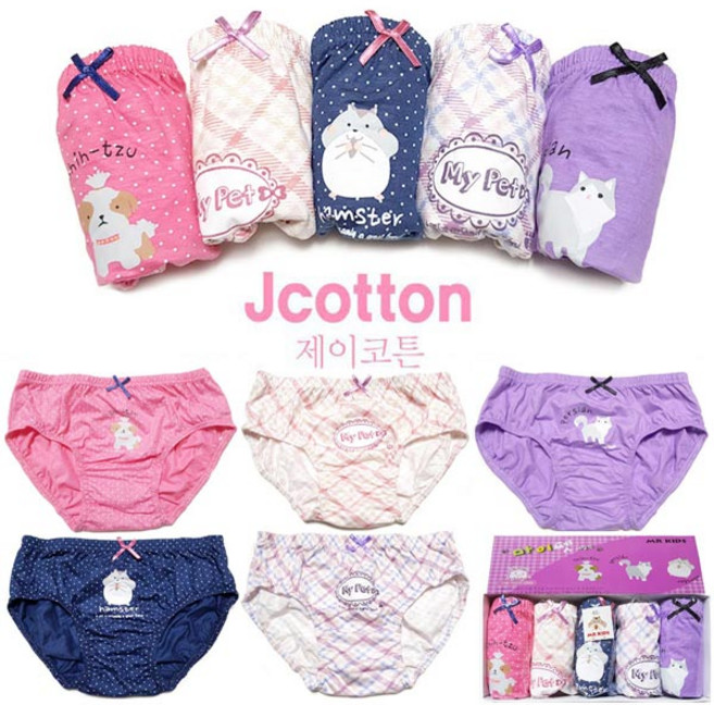 귀여운여아팬티 아동팬티 5매