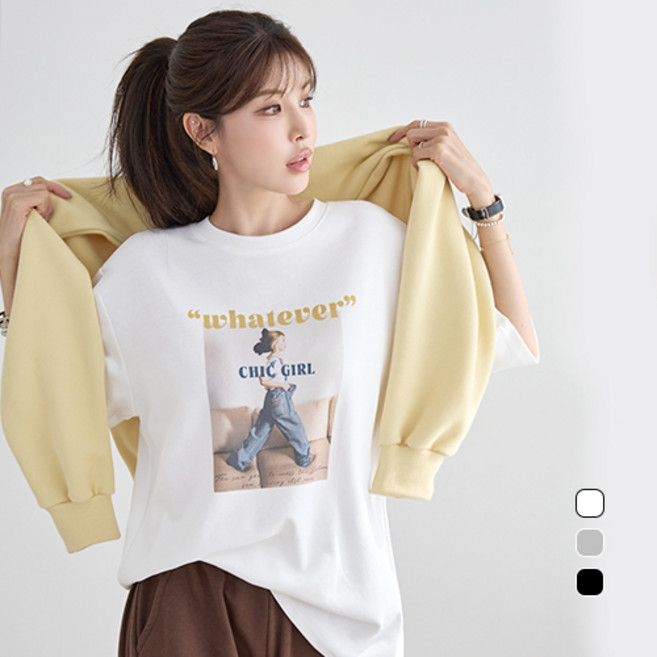 [나크21] (55~88) 여성 빅사이즈 프린팅 포인트 반팔티 DM61-T-13