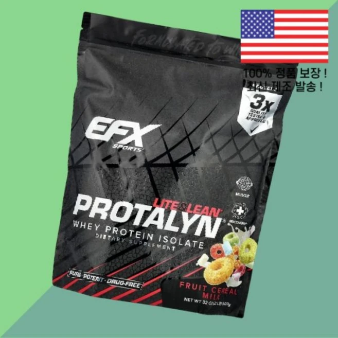 EFX 스포츠 프로탈린 분리 유청 단백질 웨이 아이솔레이트 프로틴 과일 후루츠 시리얼 밀크 2파운드 907g Sports Protalyn Whey Protein Isolate, EFX 스포츠 프로탈린 분리 유청 단백질 웨이 아이솔레, 1개 - 쿠팡