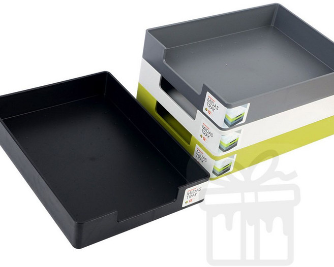 서류 정리함 마이룸 미다스 트레이 플라스틱트레이, 블랙