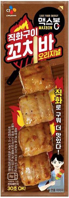 PB 맥스봉 직화구이 오리지널 꼬치바 90g, 4개