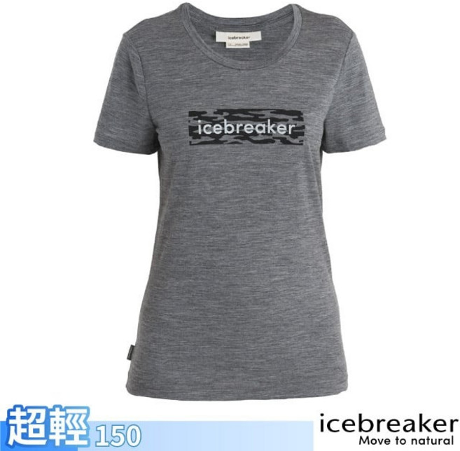 【Icebreaker】絢麗迷彩_送》女 款涼爽圓領短袖羊毛排汗衣 150 Tech Lite T恤_IB0A56UM