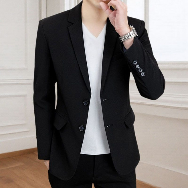 Neirny 남성 빅사이즈 정장 자켓 봄가을 간절기 긴팔 면접 데일리 루즈핏 패션 비즈니스 블레이저 캐주얼 오피스룩 코트