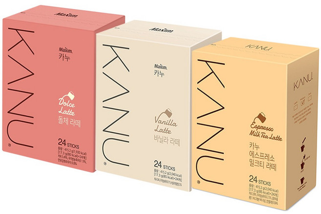 카누 라떼 돌체 24T+바닐라 24T+밀크티 24T 라떼커피, 24개입, 1개