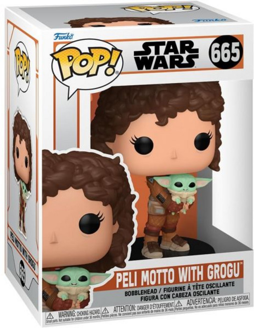 펀코 Funko 팝 바이닐 스타워즈 만달로리안 S9 Peli 모토 위드 그로구 더 차일드 베이비 요다 수집 피규어 선물 아이디어 키즈, 펀코 Funko 팝 바이닐 스타워즈 만달로리안 S9 P, 1개