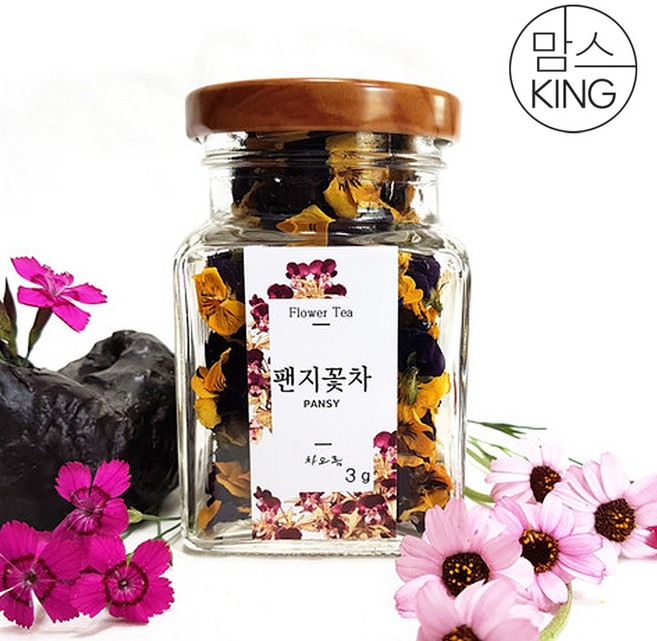 [창원몰][차오름꽃차]수제로 만든 팬지꽃차 3g, 1개, 1개입