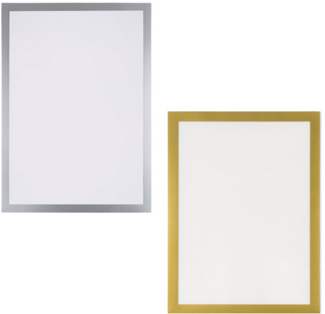 유유성안 무타공 자석액자 벽부착 게시판 안내문 액자 A4, 1개, 골드