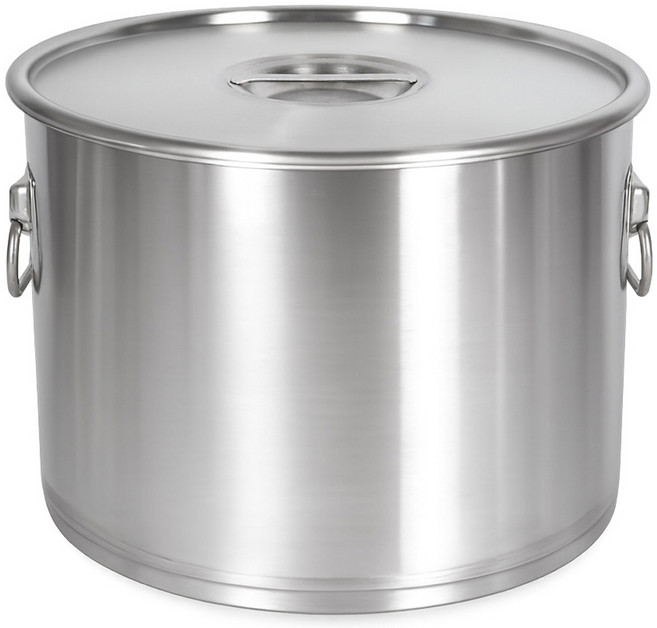 유유마트 국산 스텐 소도와 낮은 업소용 육수통 곰솥 대형 냄비, 1개, 25가론_49cm, 50리터