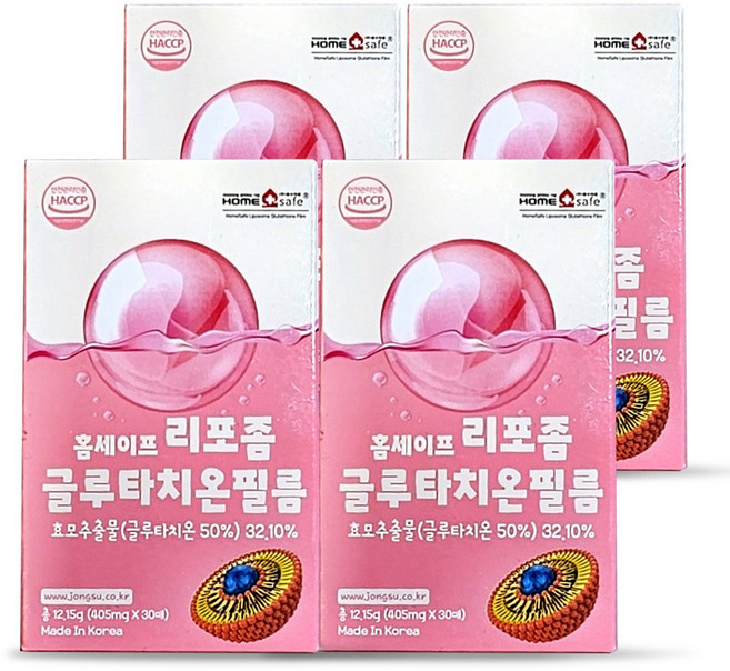 리포좀 글루타치온 필름 405mg x 30매 4BOX 효모추출물 글루타치온 90% 고순도