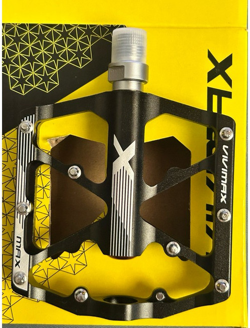 VIVIMAX Max S 鋁合金CNC雙培林 自行車大踏板 - 輕量盒裝, 1個, 黑
