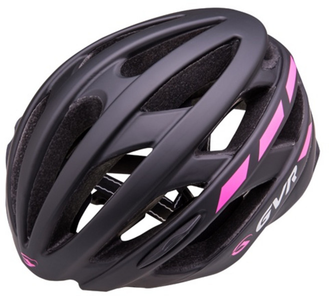 GVR 超極輕量頂級G712一體成型磁吸式安全帽-石頭單車, 黑粉紅, 1個