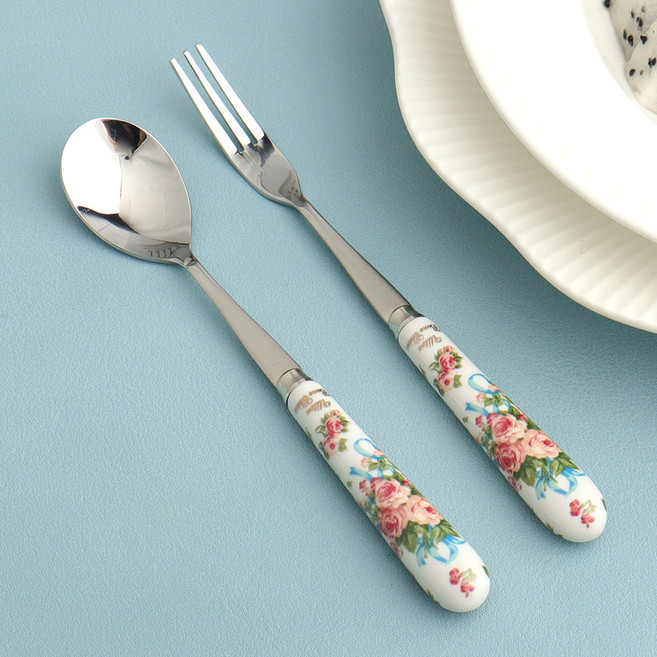 삼미 잉글랜드 도자기 티스푼포크, 1개, 잉글도자기티포크1P