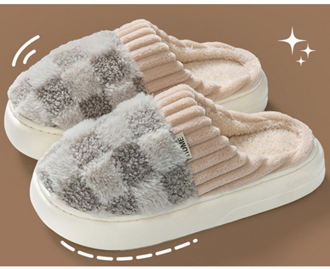 엔도리 따뜻하고 폭신한 겨울 털실내화