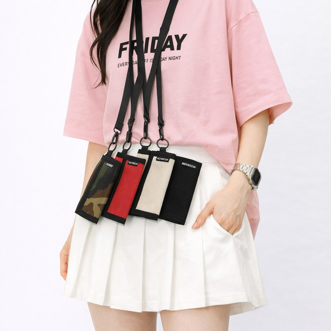 [1+1] 양손의 자유 목걸이 지갑 분실방지 카드 지폐