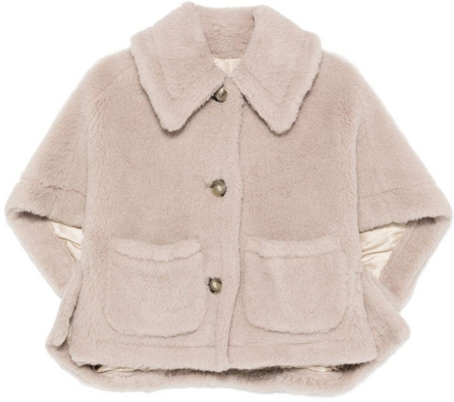 막스마라 테디 버튼 업 케이프