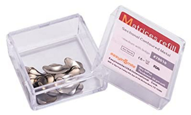 50PCS 치과용 금속 매트릭스 단면 윤곽 리필 소프트 밴드 S/M/L 50 M (대), Large