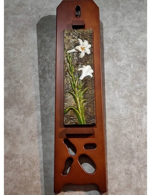 娟兒藝品 陶板-聖母百合 餽贈 榮調 新居畫作