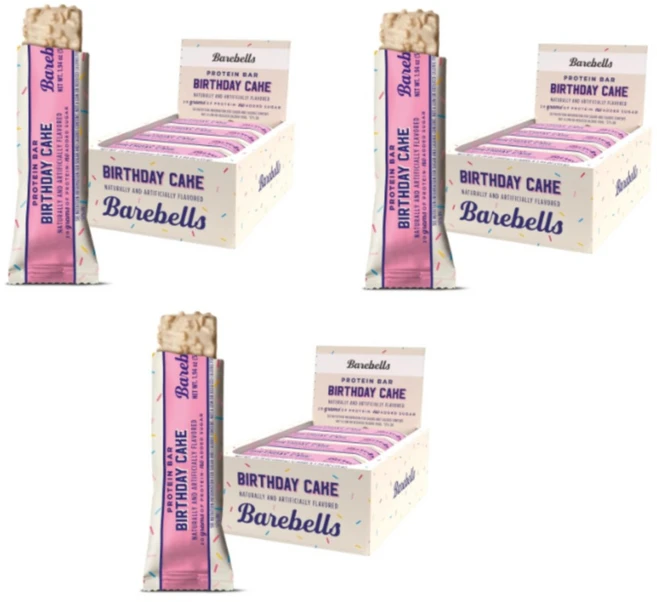 베어벨스 프로틴 단백질 바 Birthday Cake 55g 12개입 3박스 - 쿠팡