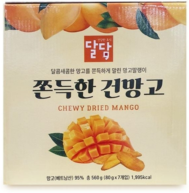 달담 쫀득한 건망고, 7개, 80g