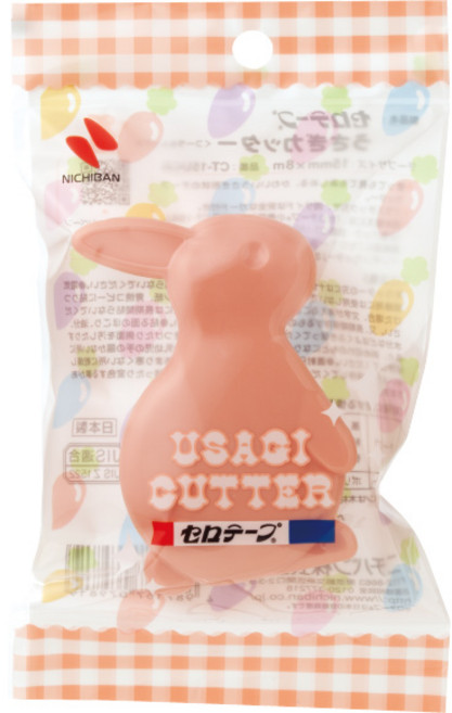 니치반 일본 토끼 테이프 바니바니 커터, 산호레드, 1개